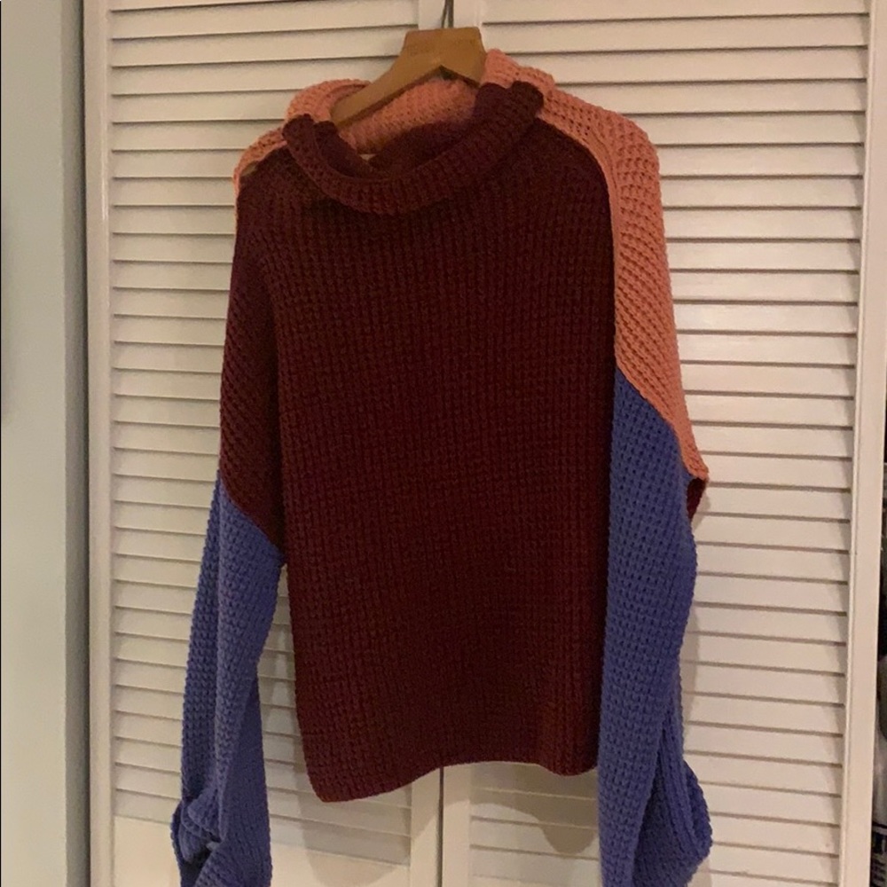 Free people, oversized, knit sweater.